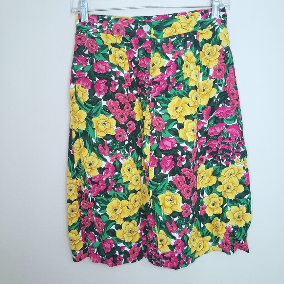 🌜5/$25🌛Vintage J.G. Hook Floral Skirt - Picture 4 of 4